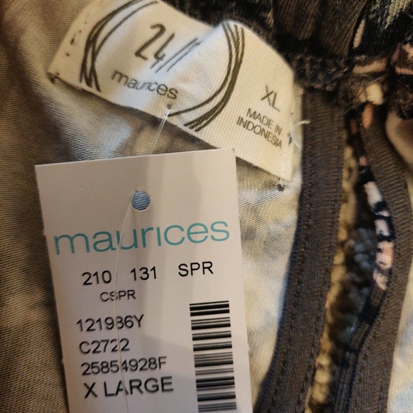 Maurices 24/7 Maxi Dress Gray Floral Sleeveless High Neck NWT Size XL. - Picture 5 of 6